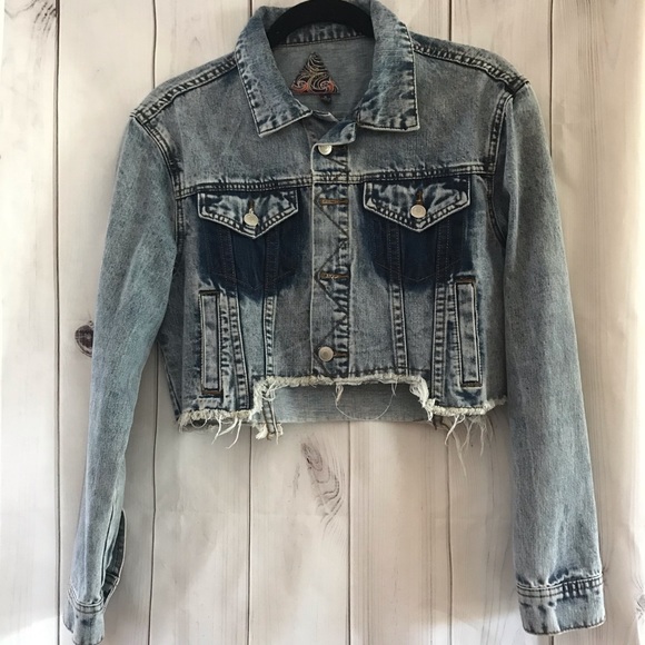 Signature8 Jackets & Blazers - NWOT Cropped Distressed Denim Jacket!